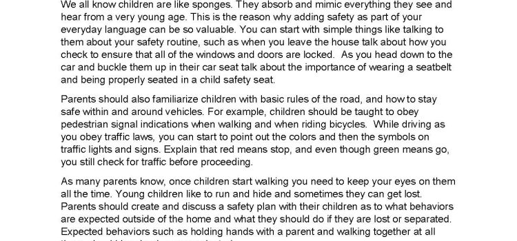 Child Safety: Communication from Irvine PD